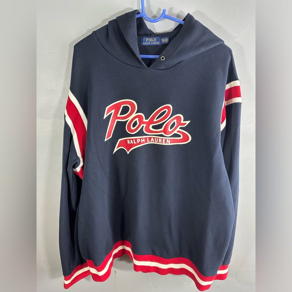 Polo by ralph Lauren Blue hoodie BiG LOGo Soft Material XXL